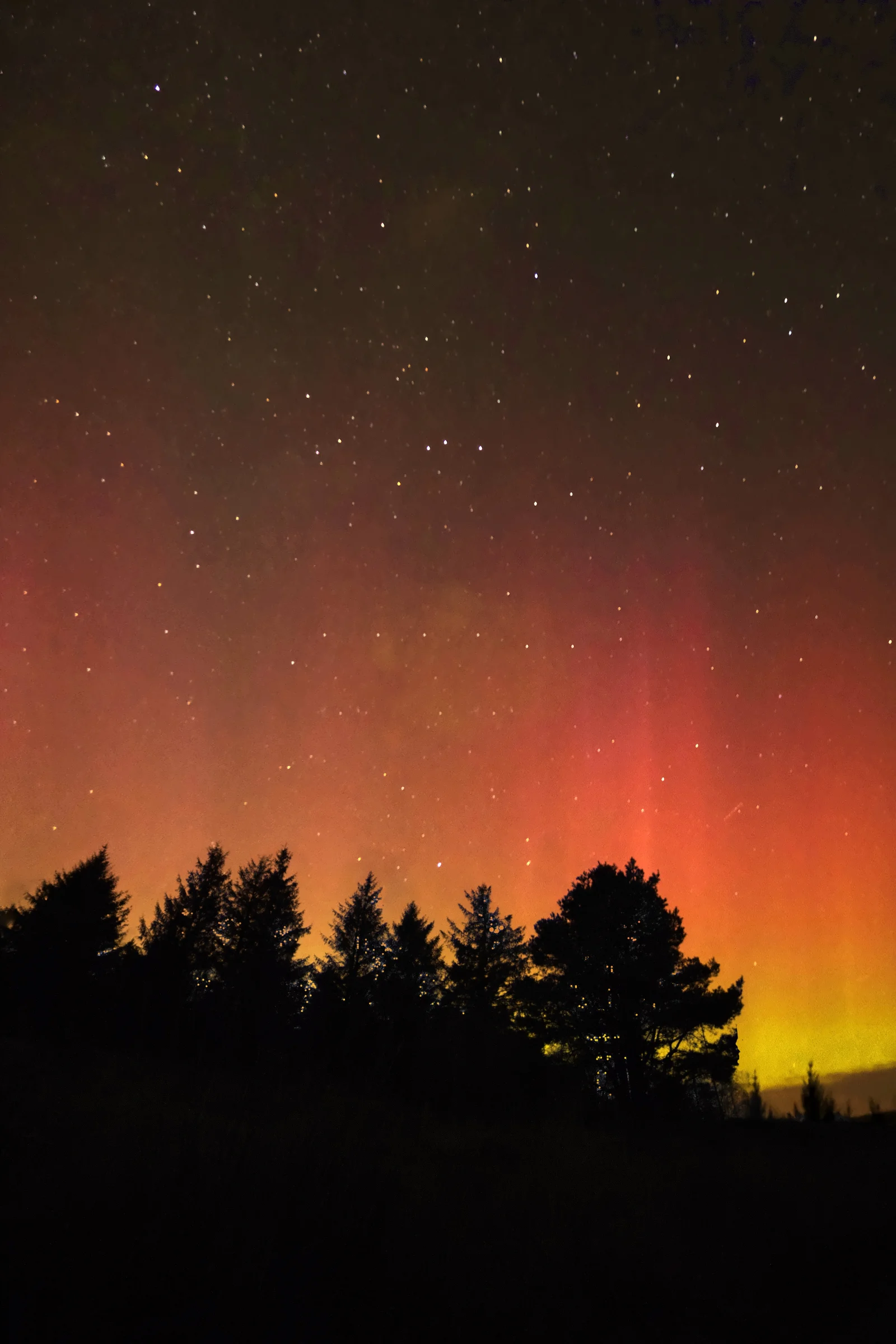 There's a strong chance this image contains the following subjects: sky,  auroraborealis,  northernlights,  preston,  beaconfell,  astronomy,  galaxy. The photographer has provided the following description: Up on Beacon Fell north of Preston, and I had the camera out ready to capture my first ever Aurora Borealis a couple of years ago. And the skies put on the most incredible vibrant light show for me. I didn't come home disappointed! Photographer_name: Chris Michael. Title: Beacon Fell. The photographer has provided the following description: Up on Beacon Fell north of Preston, and I had the camera out ready to capture my first ever Aurora Borealis a couple of years ago. And the skies put on the most incredible vibrant light show for me. I didn't come home disappointed! Make: canon. Model: EOS R. Technical: RF16mm. 20 second shot. Published: 2025-09-05 19:25:15