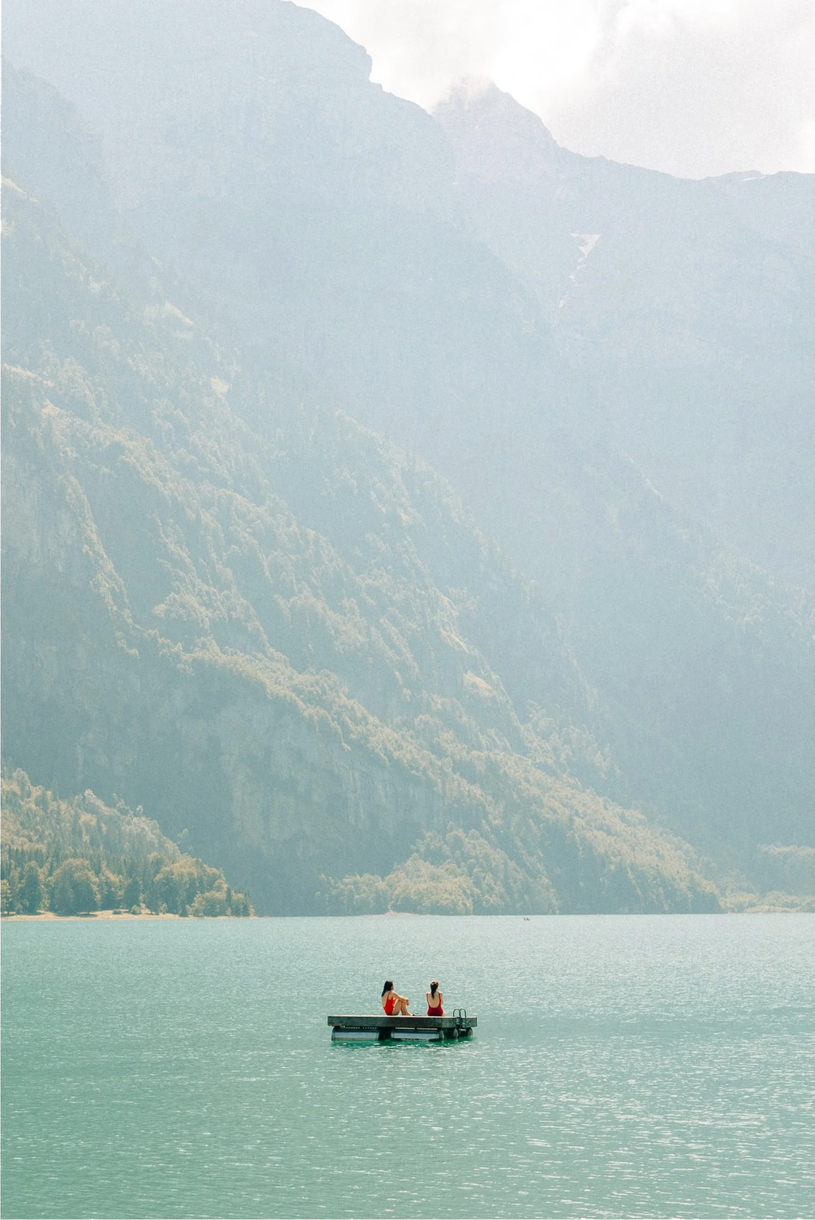 There's a strong chance this image contains the following subjects: landscape,  lake,  mountain. Source: https://www.instagram.com/frihead/ Photographer_name: Mathilde Rietsch. Title: Alpine blues & summer hues. Published: 2025-10-12 11:23:27