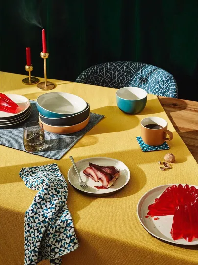 There's a strong chance this image contains the following subjects: indoors,  table,  food,  furniture. Source: https://www.instagram.com/smartanson/ Photographer_name: Anson Smart. Title: Mellow yellow meets jello.. Published: 2025-06-27 13:27:12