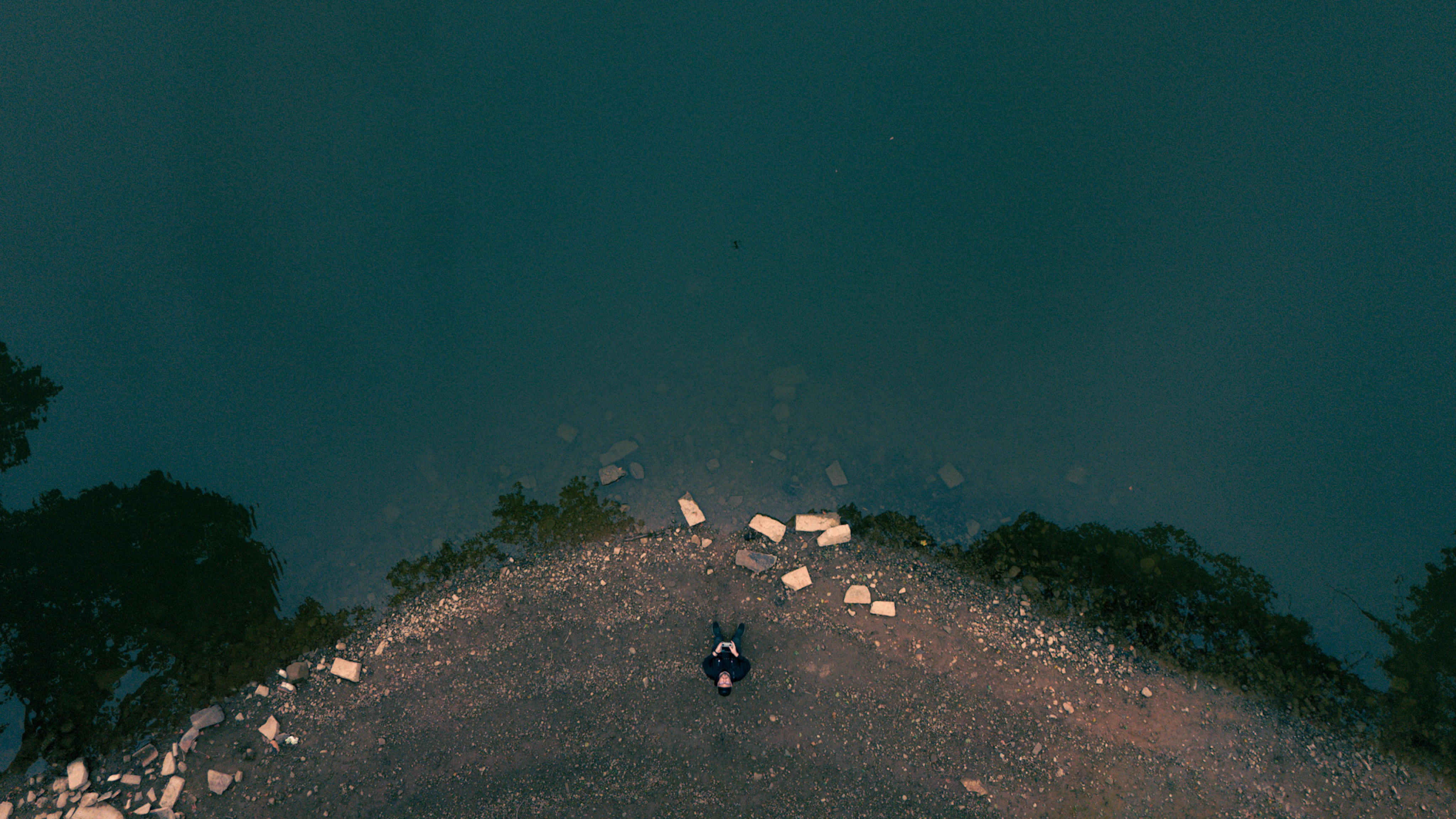 There's a strong chance this image contains the following subjects: water,  landscape,  people,  nature,  aerial. The photographer has provided the following description: Taken using my DJI Mini 3. Photographer_name: Lee Sillery. Title: A Self Portrait. The photographer has provided the following description: Taken using my DJI Mini 3. Make: dji. Model: Mini 3. Published: 2025-08-03 20:20:01